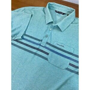 Travis Mathew Polo Shirt Men's XL Seafoam Golf Performance Logo Lightweight